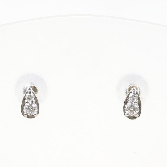 PT900 プラチナ ピアス ダイヤ 0.05ct 総重量約0.5g 中古ジュエリー