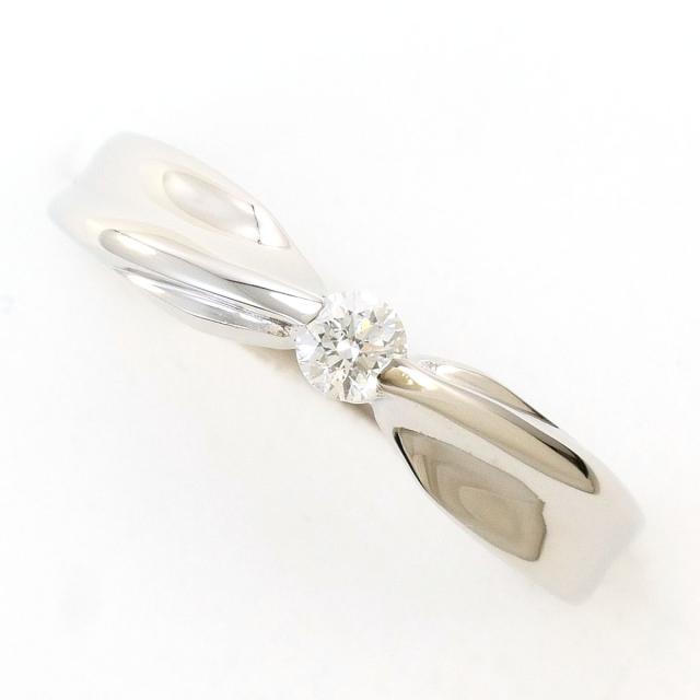 PT900 プラチナ リング・指輪 7号 ダイヤ 0.09 ct 総重量約2.2g 中古ジュエリー