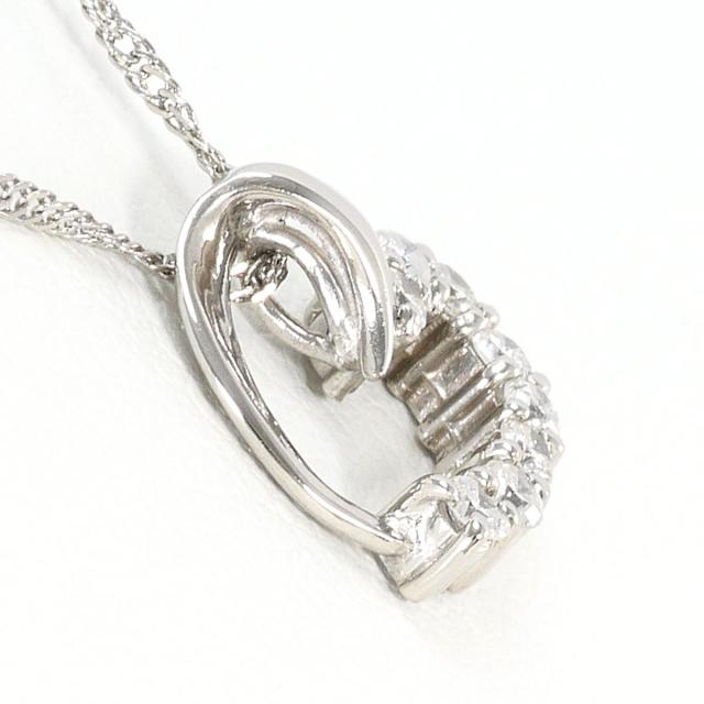 PT850 プラチナ PT900 プラチナ ネックレス ダイヤ 0.18ct 総重量約2.6g 約42cm 中古ジュエリー_1