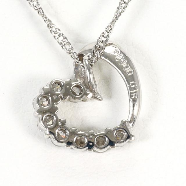 PT850 プラチナ PT900 プラチナ ネックレス ダイヤ 0.18ct 総重量約2.6g 約42cm 中古ジュエリー_2