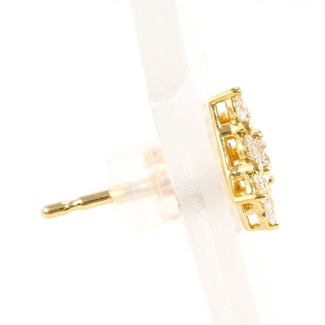K18 18金 YG イエローゴールド ピアス(片耳) ダイヤ 0.30ct 総重量約 