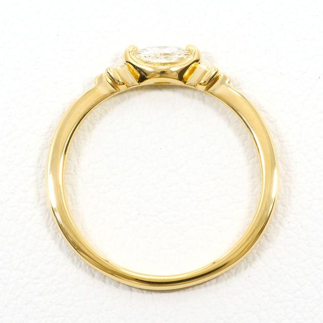 K18 18金 YG イエローゴールド リング・指輪 9号 ダイヤ 0.15ct 総重量約1.6g 中古ジュエリー_1