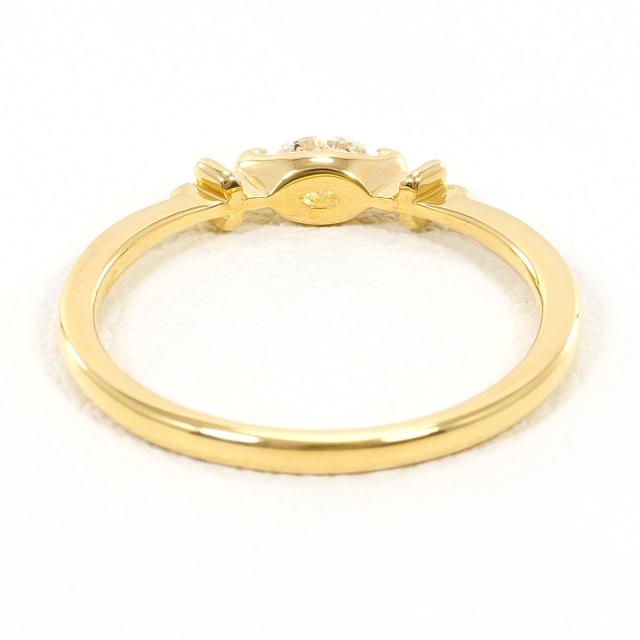 K18 18金 YG イエローゴールド リング・指輪 9号 ダイヤ 0.15ct 総重量約1.6g 中古ジュエリー_2