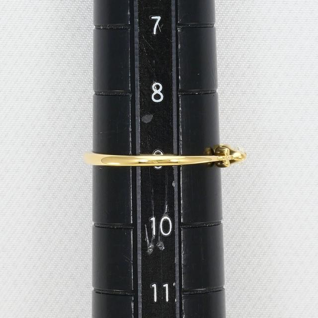 K18 18金 YG イエローゴールド リング・指輪 9号 ダイヤ 0.15ct 総重量約1.6g 中古ジュエリー_6