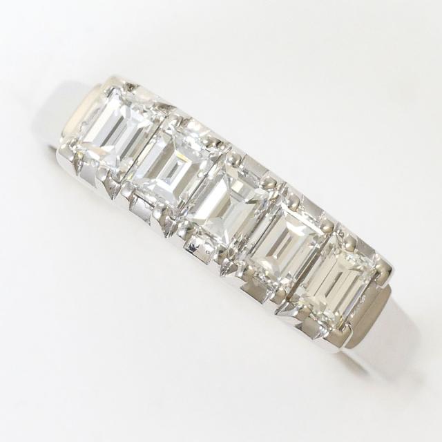 PT900 プラチナ リング・指輪 9号 ダイヤ 0.67 ct 鑑別書 総重量約4.1g 中古ジュエリー