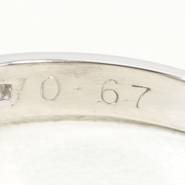 PT900 プラチナ リング・指輪 9号 ダイヤ 0.67 ct 鑑別書 総重量約4.1g