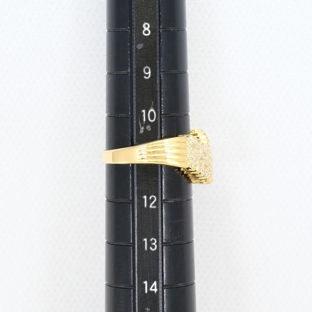 PT900 プラチナ K18 18金 YG イエローゴールド リング・指輪 11号 ダイヤ 0.33ct 鑑別書 総重量約4.2g 中古ジュエリー_7