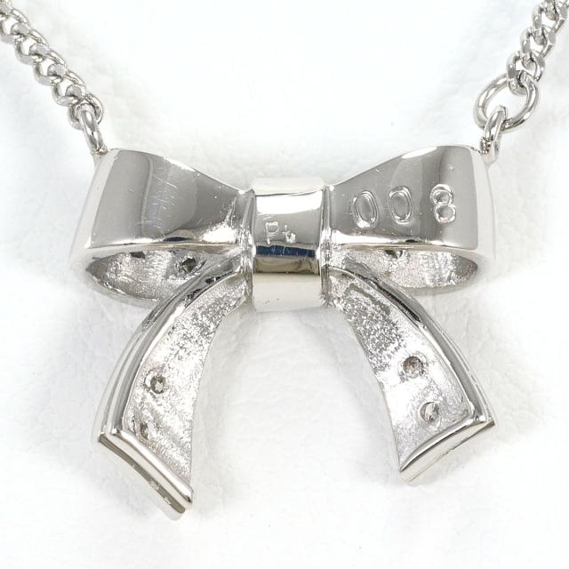 PT プラチナ PT850 プラチナ ネックレス ダイヤ 0.08 ct 鑑別書 総重量約5.3g 約40cm 中古ジュエリー_2