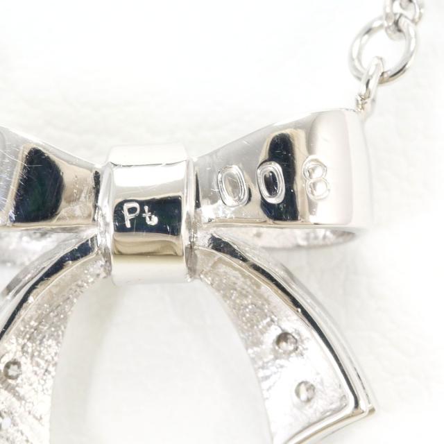 PT プラチナ PT850 プラチナ ネックレス ダイヤ 0.08 ct 鑑別書 総重量約5.3g 約40cm 中古ジュエリー_3