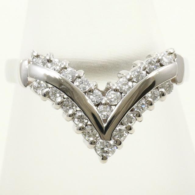 【通常価格より15%OFF】PT900 プラチナ リング・指輪 12号 ダイヤ 0.31 ct 鑑別書 総重量約5.2g 中古ジュエリー