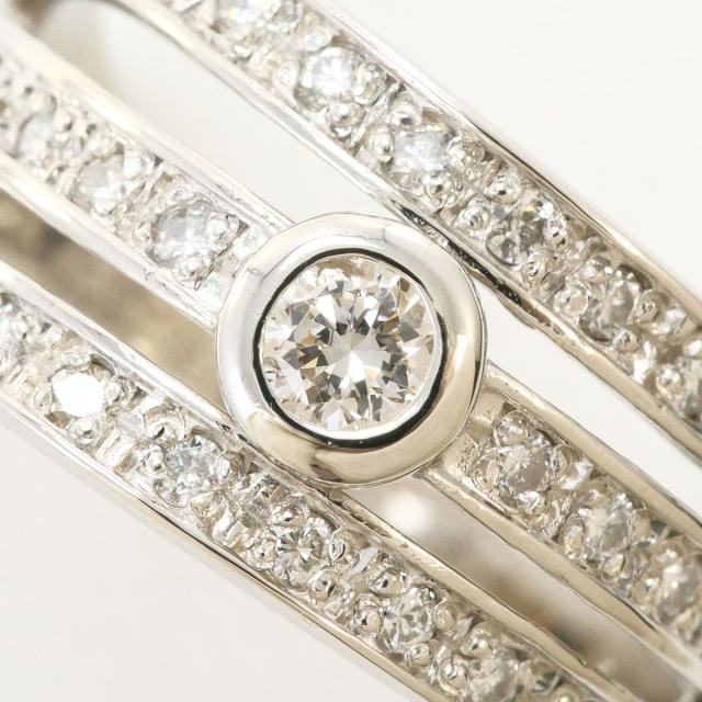 PT900 プラチナ リング・指輪 9号 ダイヤ 0.33 ct 鑑別書 総重量約5.2g 中古ジュエリー_1