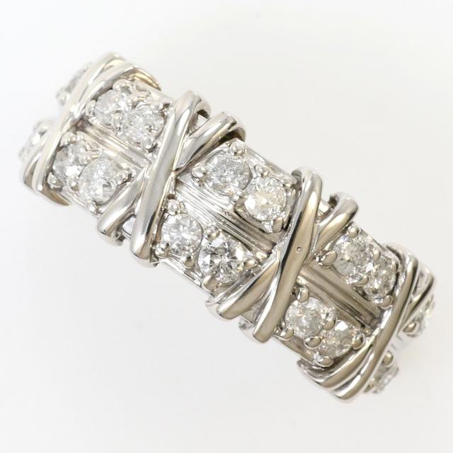 PT900 プラチナ リング・指輪 12号 ダイヤ 0.50ct 鑑別書 総重量約5.5g 中古ジュエリー
