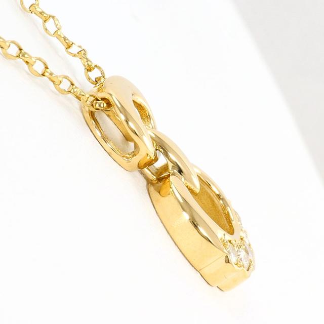 K18 18金 YG イエローゴールド ネックレス ダイヤ 0.15ct 鑑別書 総重量約3.5g 約47cm 中古ジュエリー_1