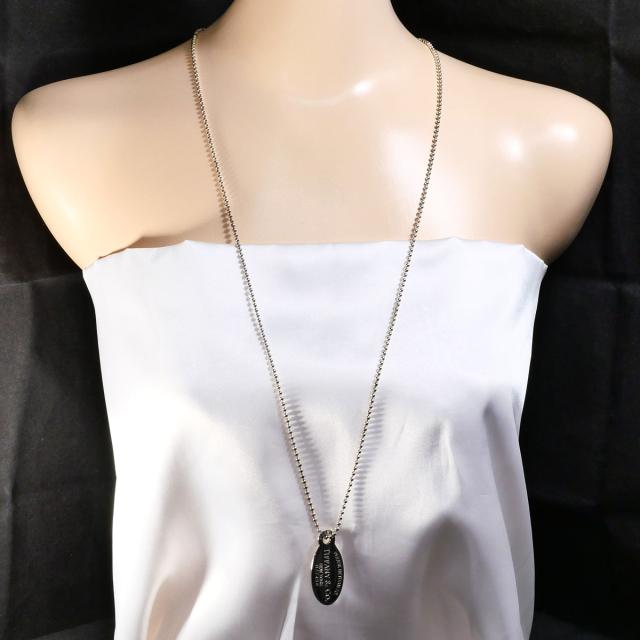 ティファニー リターントゥ オーバル ロング シルバー ネックレス 総重量約27.1g 約90cm ジュエリー 中古_5