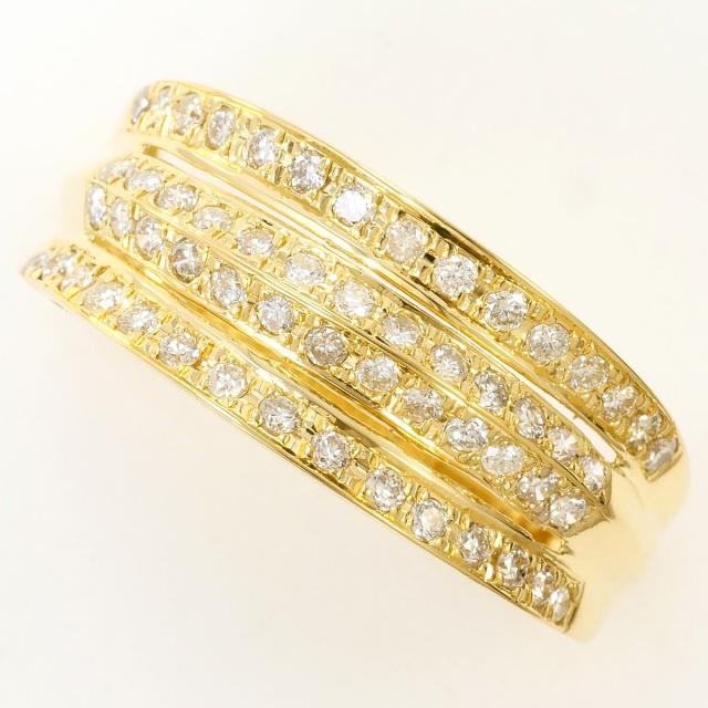K18 18金 YG イエローゴールド リング・指輪 13号 ダイヤ 0.70 ct 
