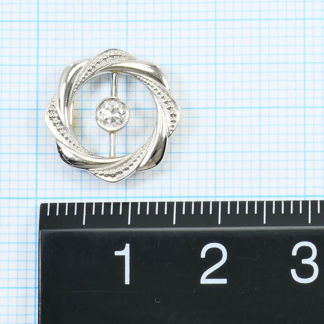 帯留め PT1000 プラチナ K18 18金 YG イエローゴールド ダイヤ 総重量約2.6g ジュエリー 中古_3