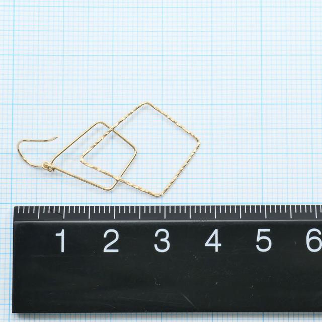 K10 10金 YG イエローゴールド ピアス 総重量約0.9g ジュエリー 中古_2