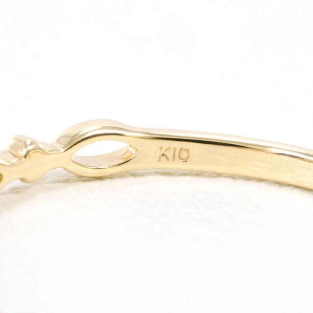 K10 10金 YG イエローゴールド リング・指輪 15号 ダイヤ 総重量約0.9g ジュエリー 中古_3