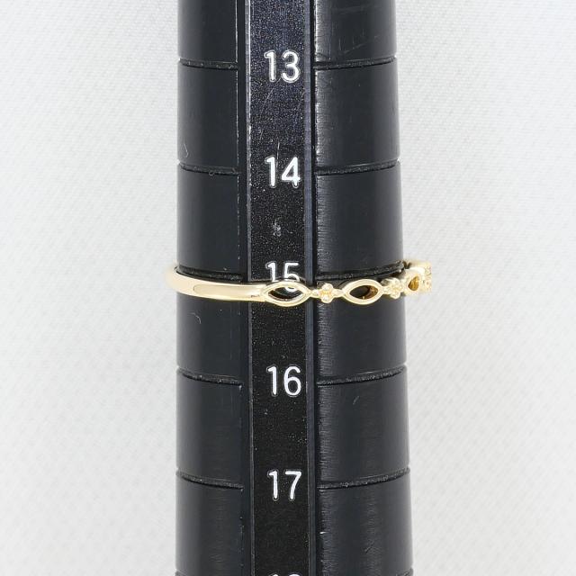 K10 10金 YG イエローゴールド リング・指輪 15号 ダイヤ 総重量約0.9g ジュエリー 中古_5