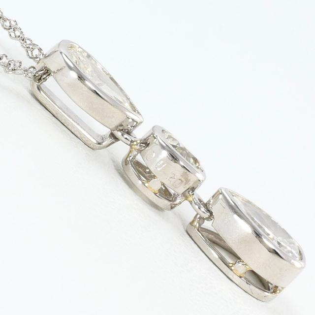 PT900 プラチナ PT850 プラチナ ネックレス ダイヤ 0.80 ct ダイヤ 0.20 ct 鑑別書 総重量約2.6g 約40cm ジュエリー 中古_1