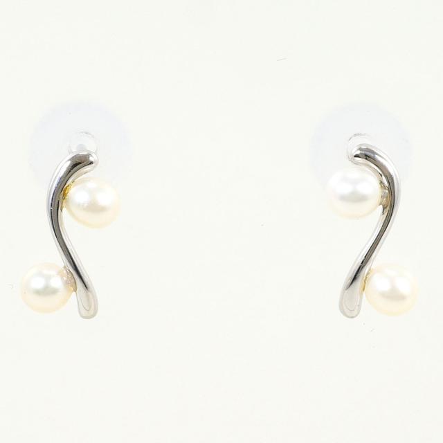 【通常価格より10%OFF】K10 10金 WG ホワイトゴールド ピアス パール 総重量約0.5g ジュエリー 中古 6,557円