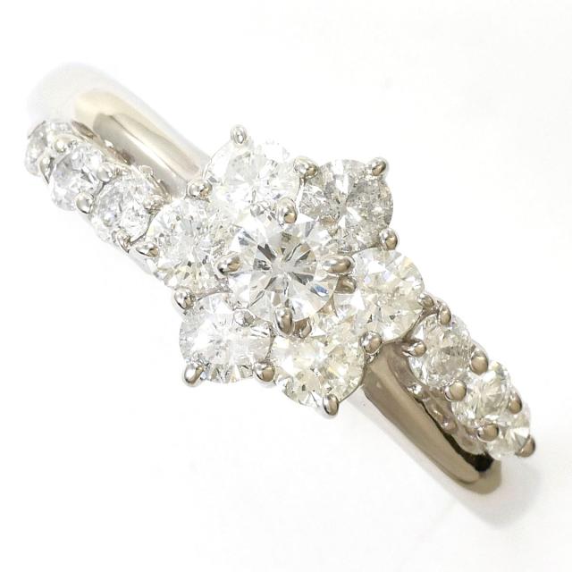 【通常価格より15%OFF】PT900 プラチナ リング・指輪 19号 ダイヤ 1.00 ct 鑑別書 総重量約2.6g ジュエリー 中古