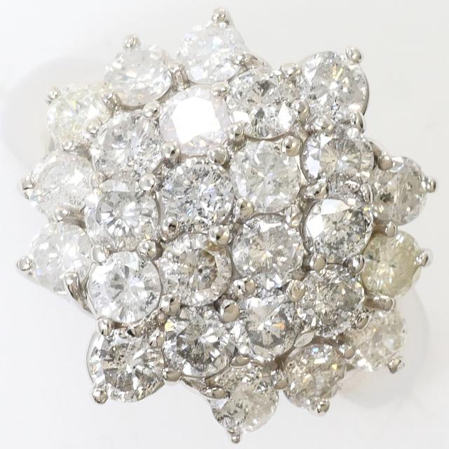 【通常価格より15%OFF】PT900 プラチナ リング・指輪 9.5号 ダイヤ 2.00ct 鑑別書 総重量約6.1g ジュエリー 中古