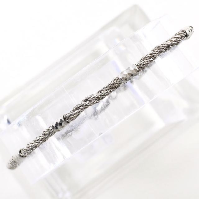 K10 10金 WG ホワイトゴールド ブレスレット 総重量約4.6g 約17.5cm ジュエリー 中古