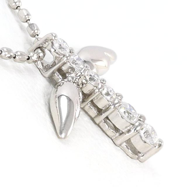 テイクアップ PT900 プラチナ ネックレス ダイヤ 0.09ct 総重量約1.6g 約40cm ジュエリー 中古_1