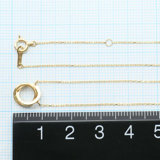 ヴァンドーム青山 LAH K10 10金 YG イエローゴールド ネックレス ダイヤ 0.01ct 総重量約1.1g 約41cm ジュエリー 中古_4