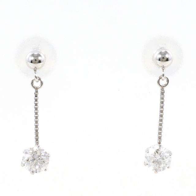 PT900 プラチナ ピアス ダイヤ 0.17ct 総重量約0.6g ジュエリー 中古
