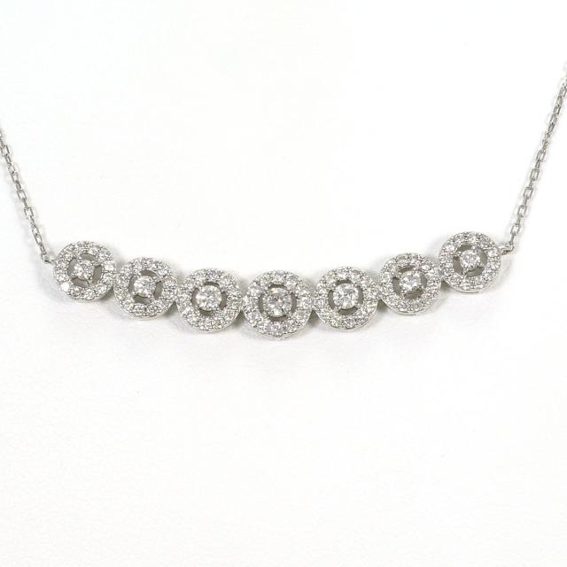 【通常価格より5%OFF】PT900 プラチナ PT850 プラチナ ネックレス ダイヤ 1.00ct 鑑別書 総重量約6.3g 約50cm ジュエリー 中古