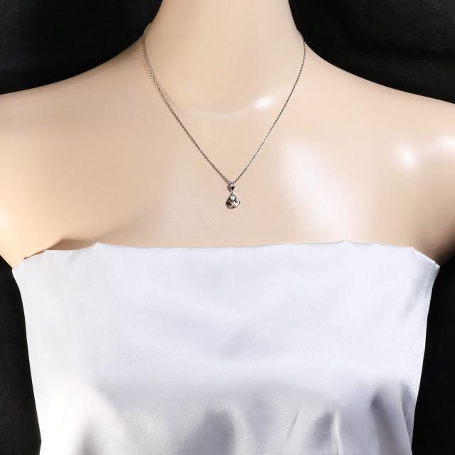PT900 プラチナ ネックレス ダイヤ 総重量約3.4g 約40cm ジュエリー 中古_4