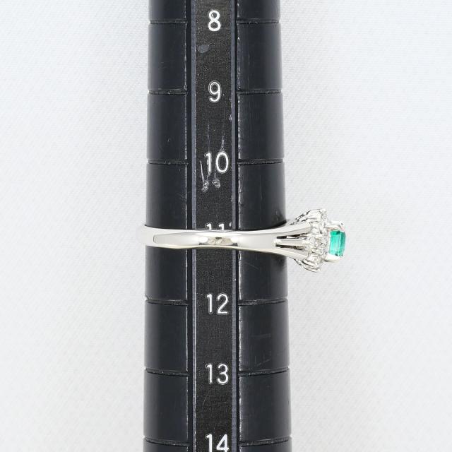 PT900 プラチナ リング・指輪 11号 エメラルド 0.28ct ダイヤ 0.14ct 総重量約3.7g ジュエリー 中古_6
