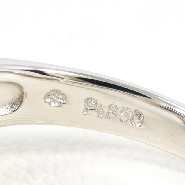 PT850 プラチナ リング・指輪 8号 パール ダイヤ 0.31ct 総重量約6.3g ジュエリー 中古_3