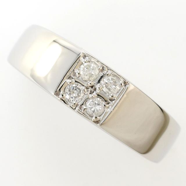 PT900 プラチナ リング・指輪 10号 ダイヤ 0.13ct 総重量約4.3g ジュエリー 中古