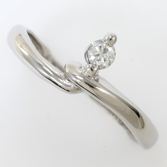 PT900 プラチナ リング・指輪 10.5号 ダイヤ 0.09ct 総重量約2.1g ジュエリー 中古