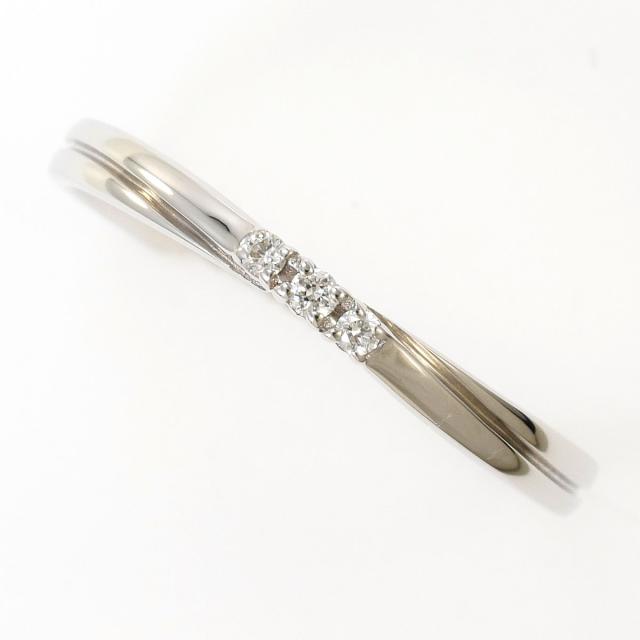スタージュエリー K10 10金 WG ホワイトゴールド リング・指輪 10.5号 ダイヤ 0.02ct 総重量約1.1g ジュエリー 中古