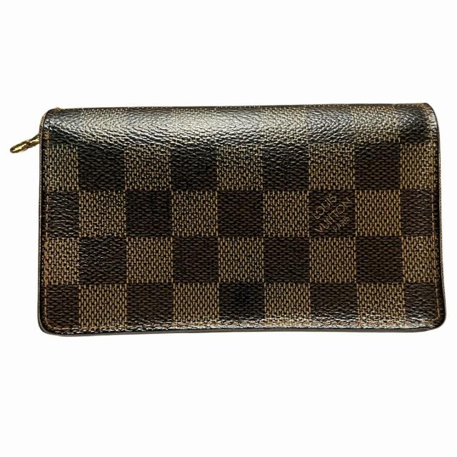 ルイ・ヴィトン ポルトフォイユ トレゾール ダミエ 二つ折り財布 トアル地 N61736 ユニセックス 【中古】