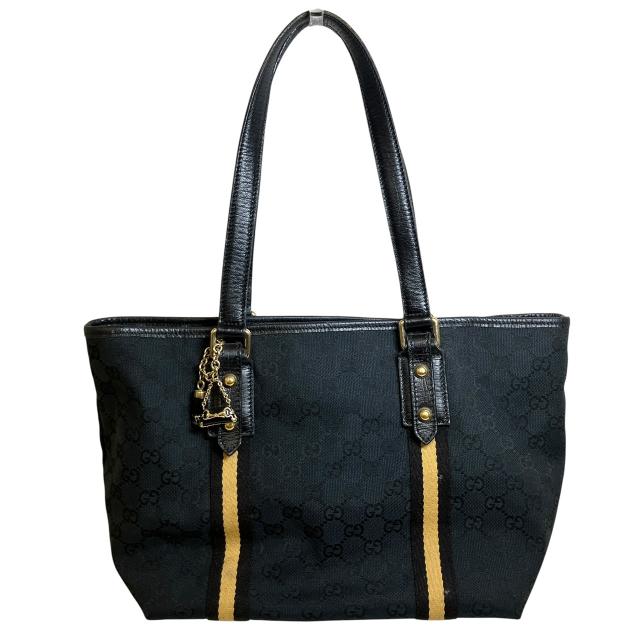 グッチ GGキャンバス トートバッグ キャンバス レザー 139260 レディース 【中古】