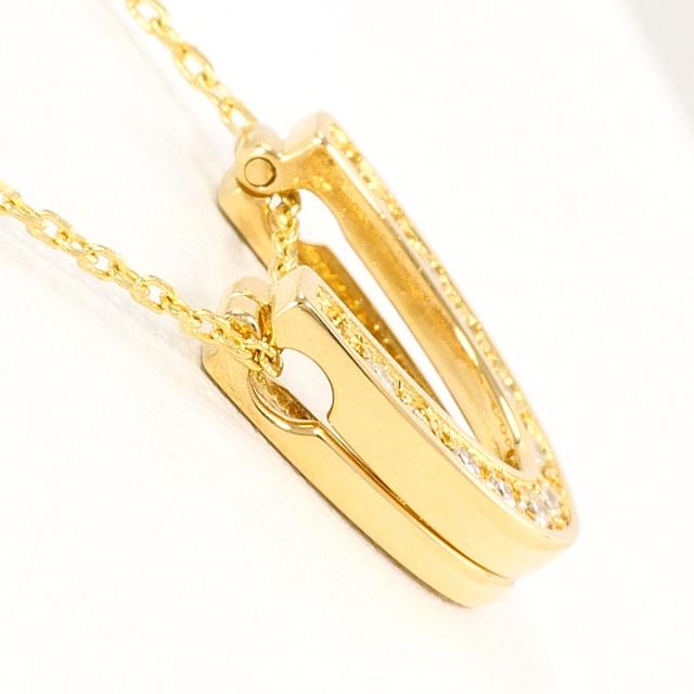 K18 18金 YG イエローゴールド ネックレス ダイヤ 0.16ct 鑑別書 総重量約4.0g 約49cm ジュエリー 中古_1