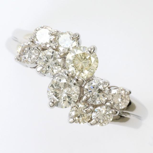 PT900 プラチナ リング・指輪 13号 ダイヤ 1.00ct 鑑別書 総重量約5.4g ジュエリー 中古