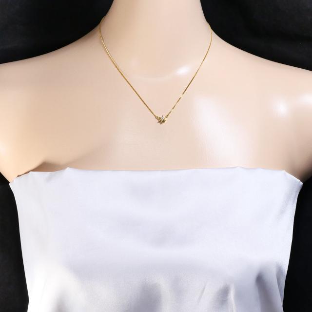 K18 18金 YG イエローゴールド ネックレス ダイヤ 0.19ct 総重量約2.1g 約40cm ジュエリー 中古_4
