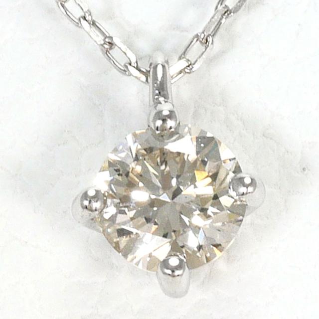 エステール K18 18金 WG ホワイトゴールド ネックレス ダイヤ 0.15ct 総重量約0.8g 約40cm ジュエリー 中古