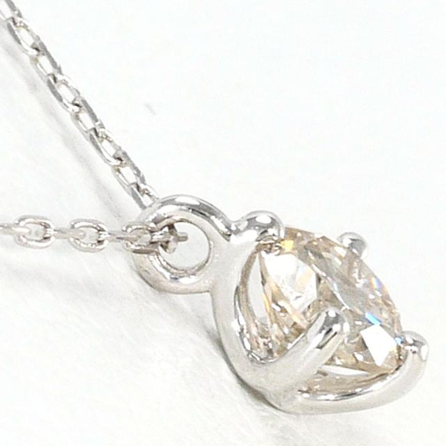 エステール K18 18金 WG ホワイトゴールド ネックレス ダイヤ 0.15ct 総重量約0.8g 約40cm ジュエリー 中古_1