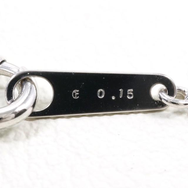 エステール K18 18金 WG ホワイトゴールド ネックレス ダイヤ 0.15ct 総重量約0.8g 約40cm ジュエリー 中古_3