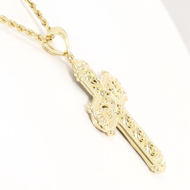 K10 10金 YG イエローゴールド ネックレス 総重量約4.8g 約45cm ジュエリー 中古_1