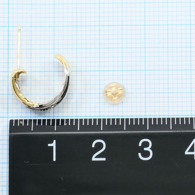 PT900 プラチナ K18 18金 YG イエローゴールド ピアス ダイヤ 総重量約3.1g ジュエリー 中古_2