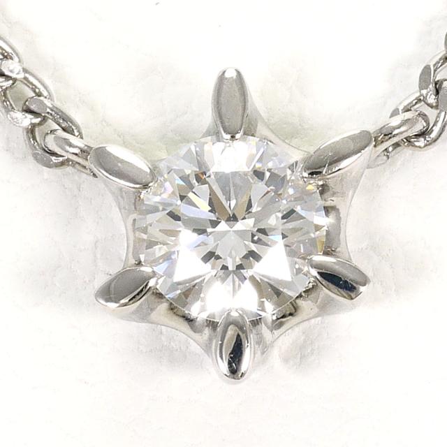 通常価格より5%OFF PT900 プラチナ PT850 プラチナ ネックレス ダイヤ 0.364ct SI1 鑑定書 総重量約4.3g 約40cm ジュエリー 中古