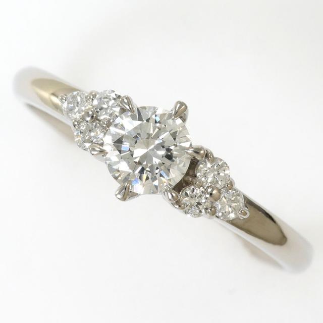 PT900 プラチナ リング・指輪 10.5号 ダイヤ 0.331ct 0.12ct VS1 鑑定 